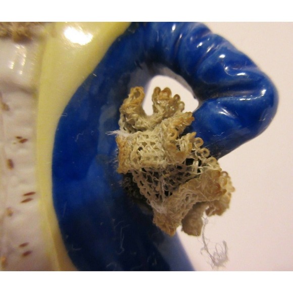 Vintage Colonial Man Porcelain Figure Lace Cuffs and Neck Tie Hand Painted Made - Picture 5 of 12